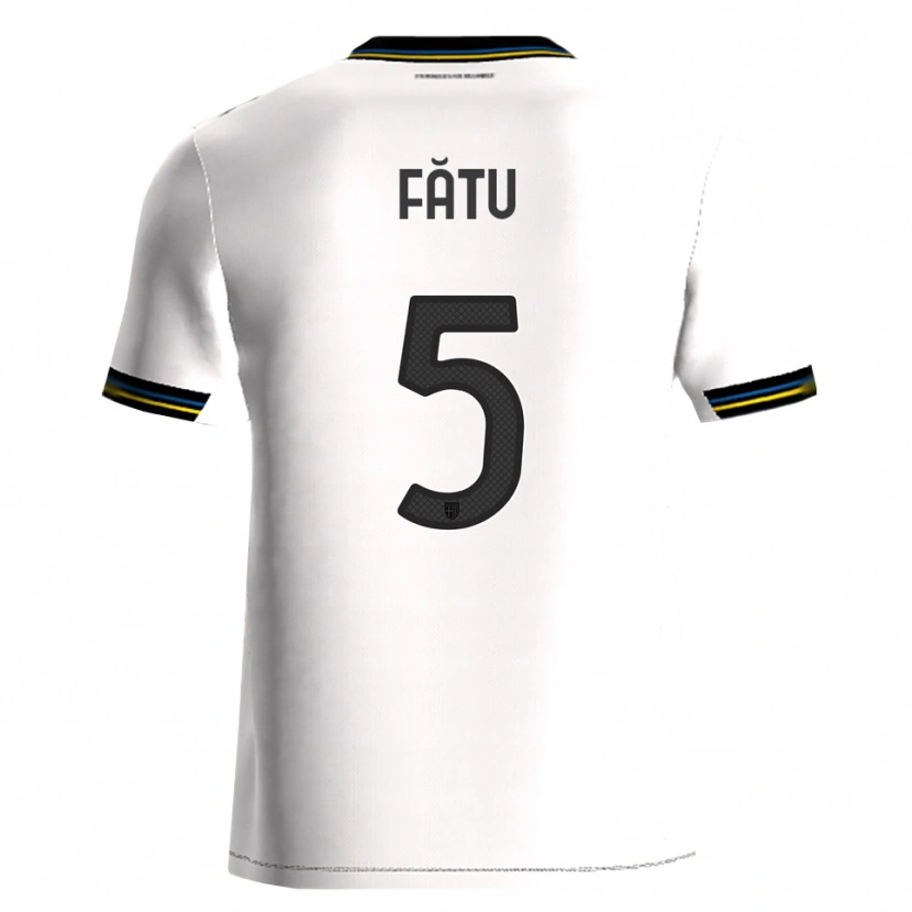 Danxen Kid Rareș Fătu #5 White Black Home Jersey 2025/26 T-Shirt