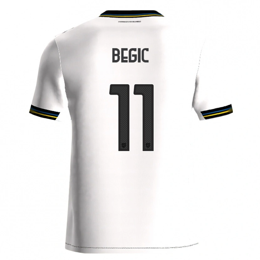 Danxen Kid Tjas Begic #11 White Black Home Jersey 2025/26 T-Shirt