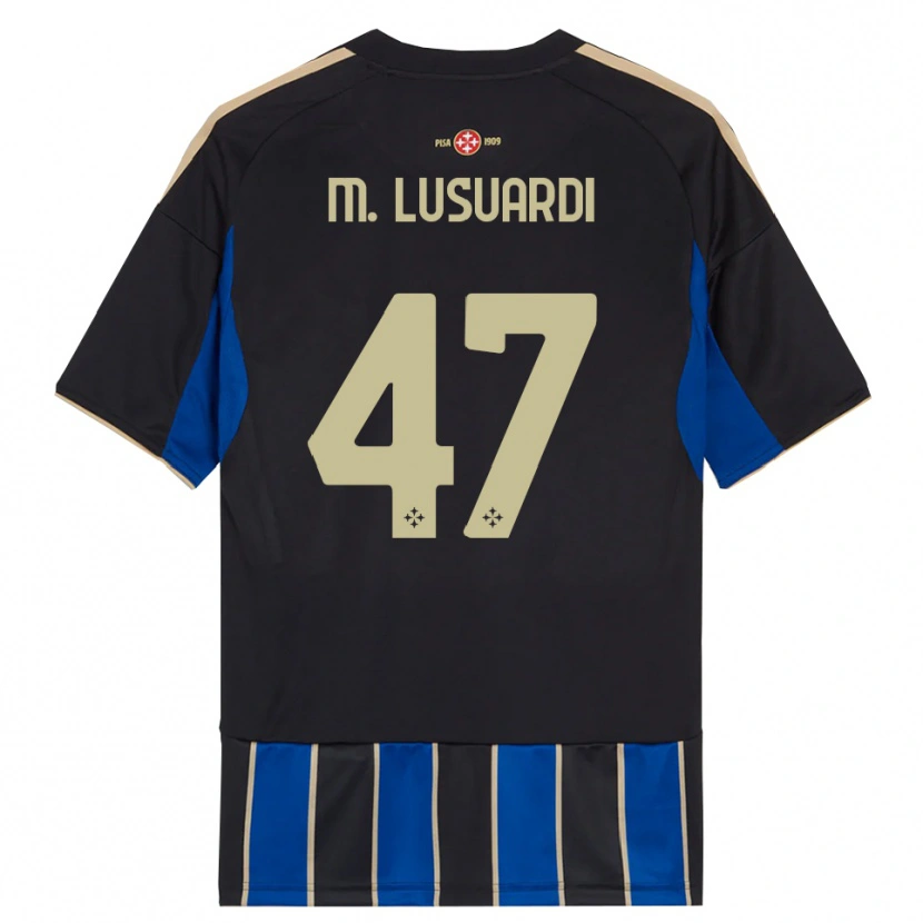 Danxen Kid Mateus Lusuardi #47 Black Blue Home Jersey 2025/26 T-Shirt