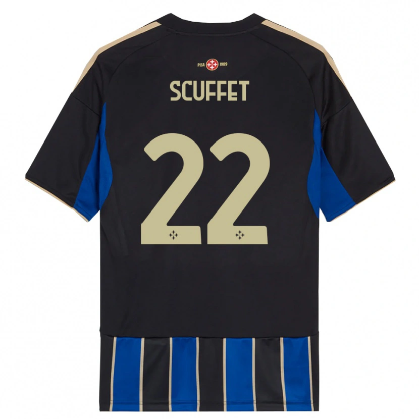 Danxen Kid Simone Scuffet #22 Black Blue Home Jersey 2025/26 T-Shirt
