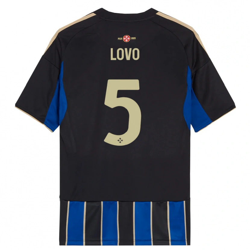 Danxen Kid Pietro Lovo #5 Black Blue Home Jersey 2025/26 T-Shirt
