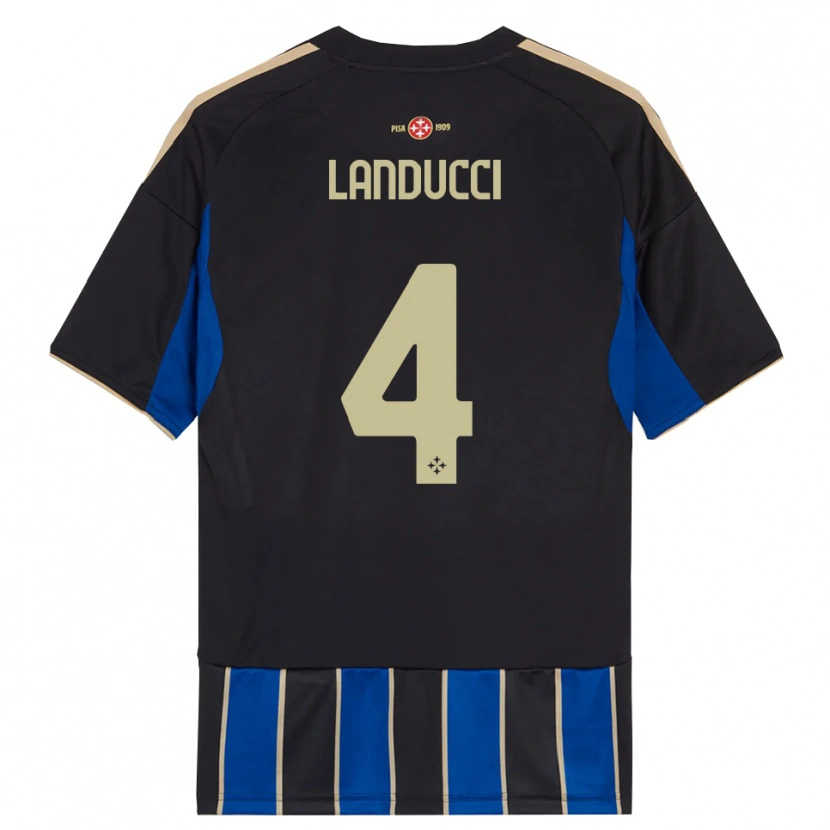 Danxen Kid Umberto Landucci #4 Black Blue Home Jersey 2025/26 T-Shirt