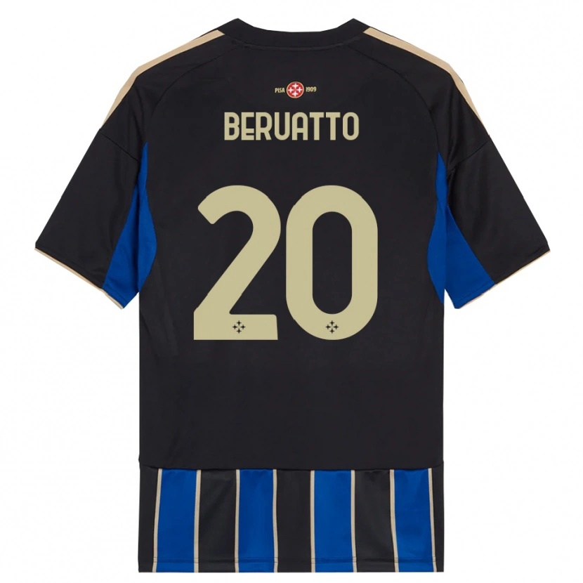 Danxen Kid Pietro Beruatto #20 Black Blue Home Jersey 2025/26 T-Shirt