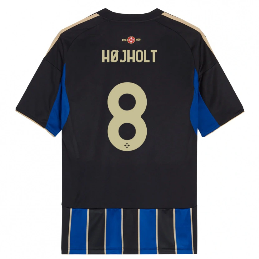 Danxen Kid Malthe Højholt #8 Black Blue Home Jersey 2025/26 T-Shirt