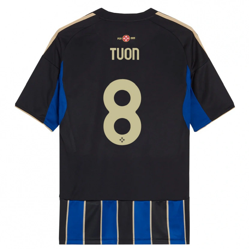 Danxen Kid Nicola Tuon #8 Black Blue Home Jersey 2025/26 T-Shirt