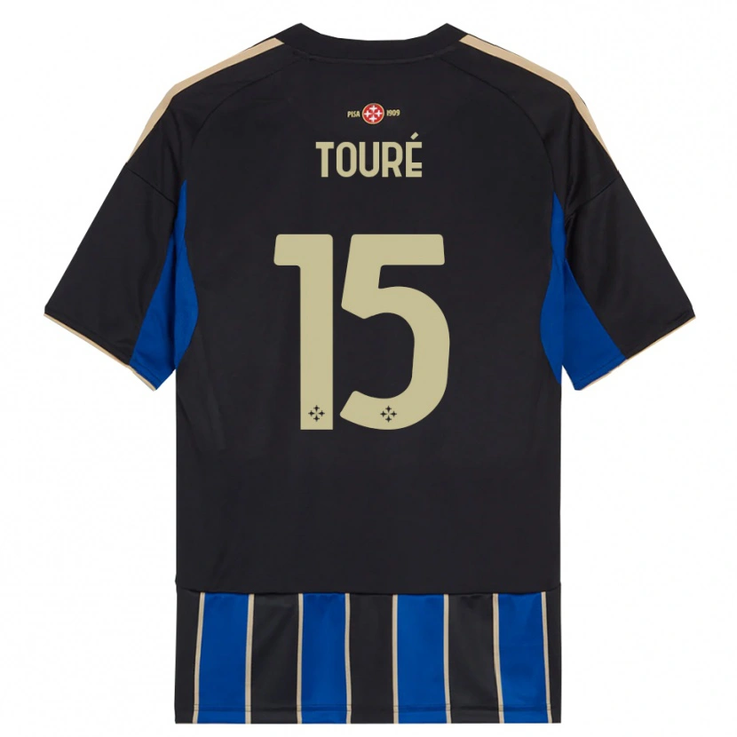 Danxen Kid Idrissa Touré #15 Black Blue Home Jersey 2025/26 T-Shirt