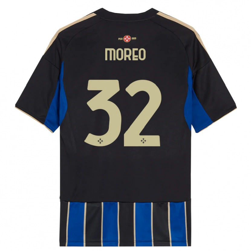 Danxen Kid Stefano Moreo #32 Black Blue Home Jersey 2025/26 T-Shirt