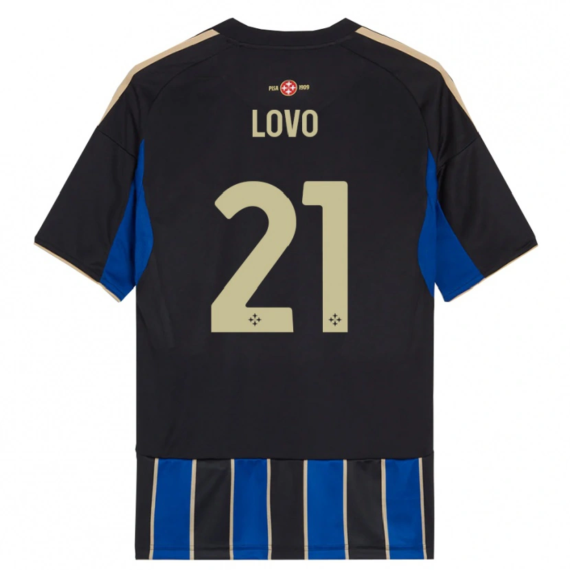 Danxen Kid Christian Lovo #21 Black Blue Home Jersey 2025/26 T-Shirt