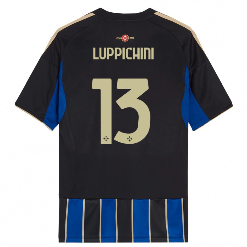 Danxen Kid Matteo Luppichini #13 Black Blue Home Jersey 2025/26 T-Shirt