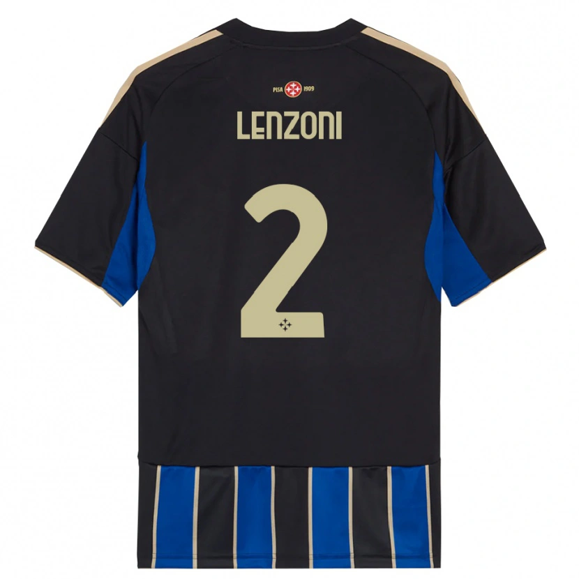 Danxen Kid Samuele Lenzoni #2 Black Blue Home Jersey 2025/26 T-Shirt