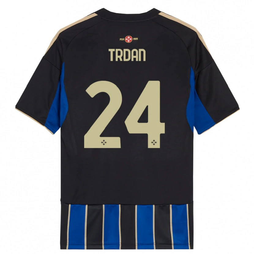 Danxen Kid Miha Trdan #24 Black Blue Home Jersey 2025/26 T-Shirt