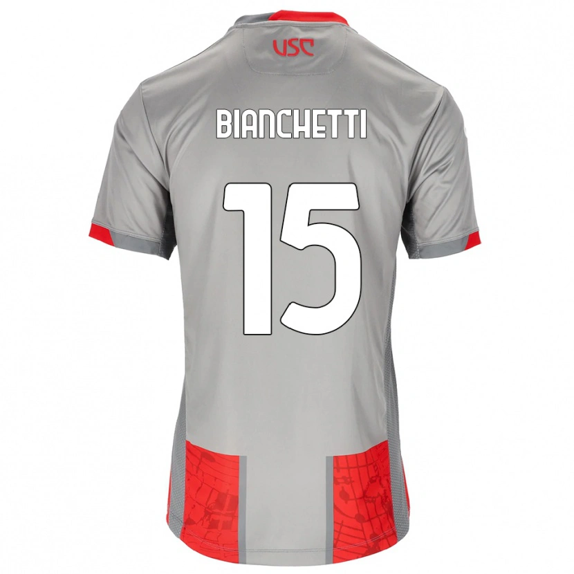 Danxen Kid Matteo Bianchetti #15 Red Gray Home Jersey 2025/26 T-Shirt