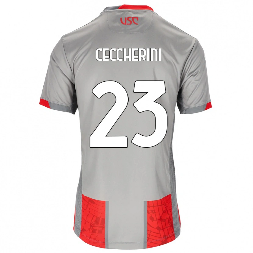 Danxen Kid Federico Ceccherini #23 Red Gray Home Jersey 2025/26 T-Shirt