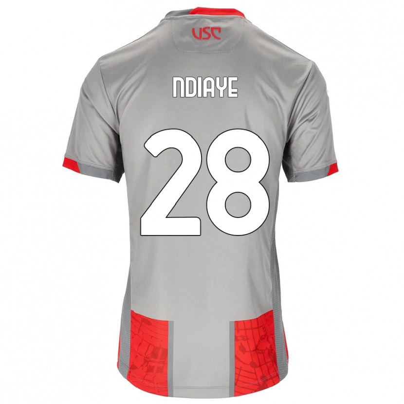 Danxen Kid Maissa Ndiaye #28 Red Gray Home Jersey 2025/26 T-Shirt