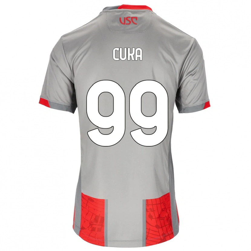 Danxen Kid Samuel Cuka #99 Red Gray Home Jersey 2025/26 T-Shirt