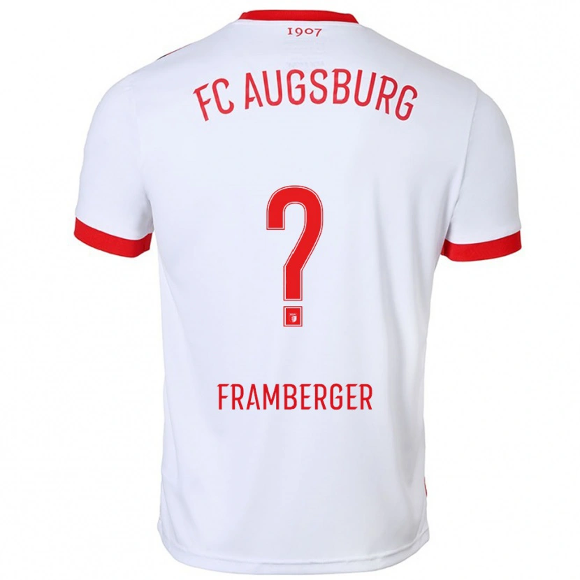 Danxen Kid Raphael Framberger #0 White Red Home Jersey 2025/26 T-Shirt