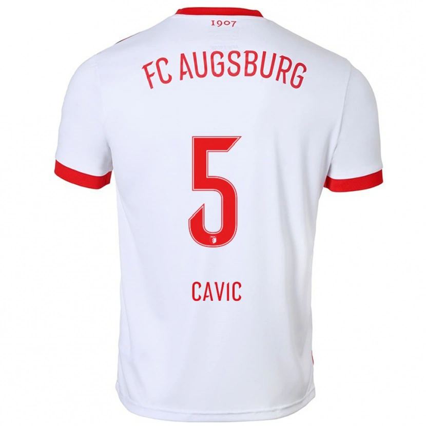 Danxen Kid Andrej Cavic #5 White Red Home Jersey 2025/26 T-Shirt