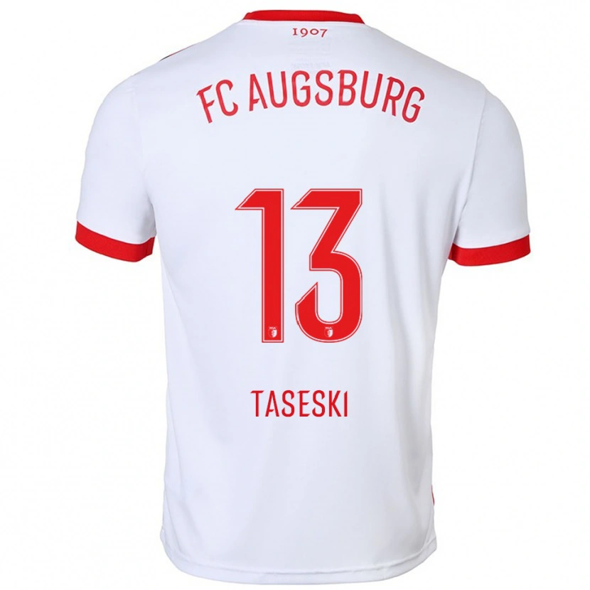 Danxen Kid Kristijan Taseski #13 White Red Home Jersey 2025/26 T-Shirt