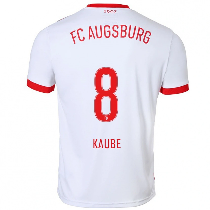 Danxen Kid Moritz Kaube #8 White Red Home Jersey 2025/26 T-Shirt
