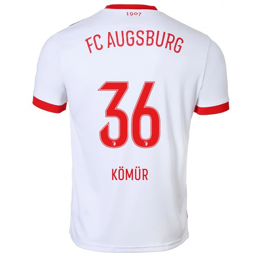 Danxen Kid Mert Kömür #36 White Red Home Jersey 2025/26 T-Shirt