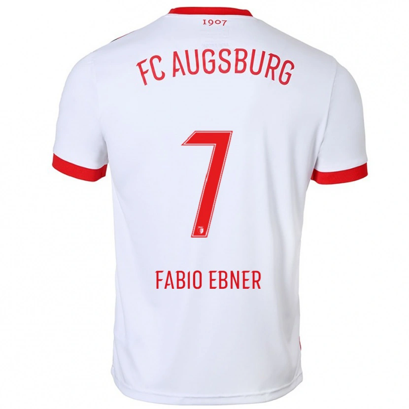 Danxen Kid Fabio Ebner #7 White Red Home Jersey 2025/26 T-Shirt