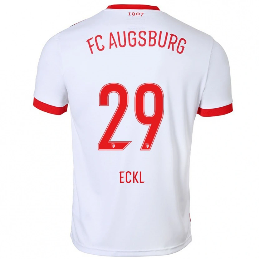 Danxen Kid Florian Eckl #29 White Red Home Jersey 2025/26 T-Shirt