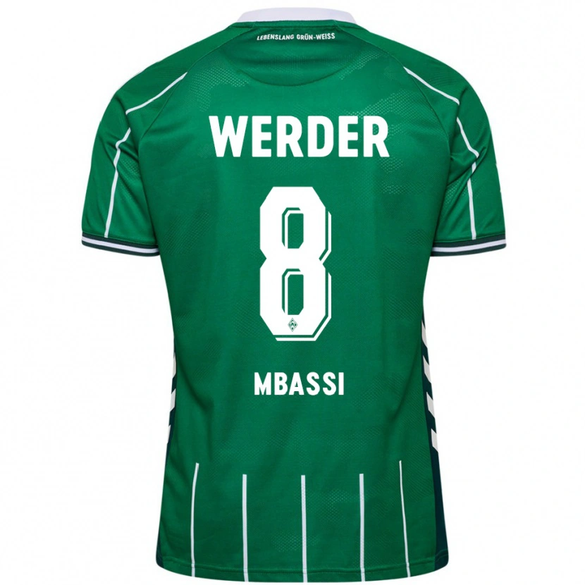 Danxen Kid Mario Mbassi #8 Green White Home Jersey 2025/26 T-Shirt