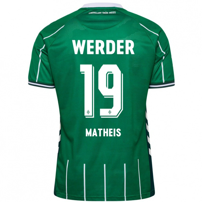 Danxen Kid Saskia Matheis #19 Green White Home Jersey 2025/26 T-Shirt
