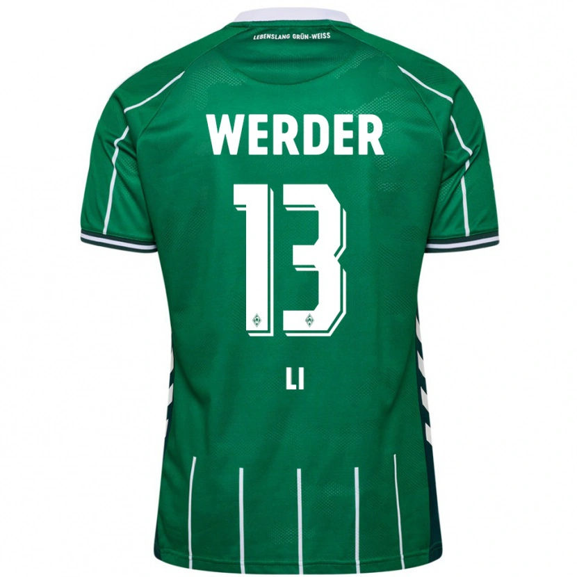 Danxen Kid Xiancheng Li #13 Green White Home Jersey 2025/26 T-Shirt