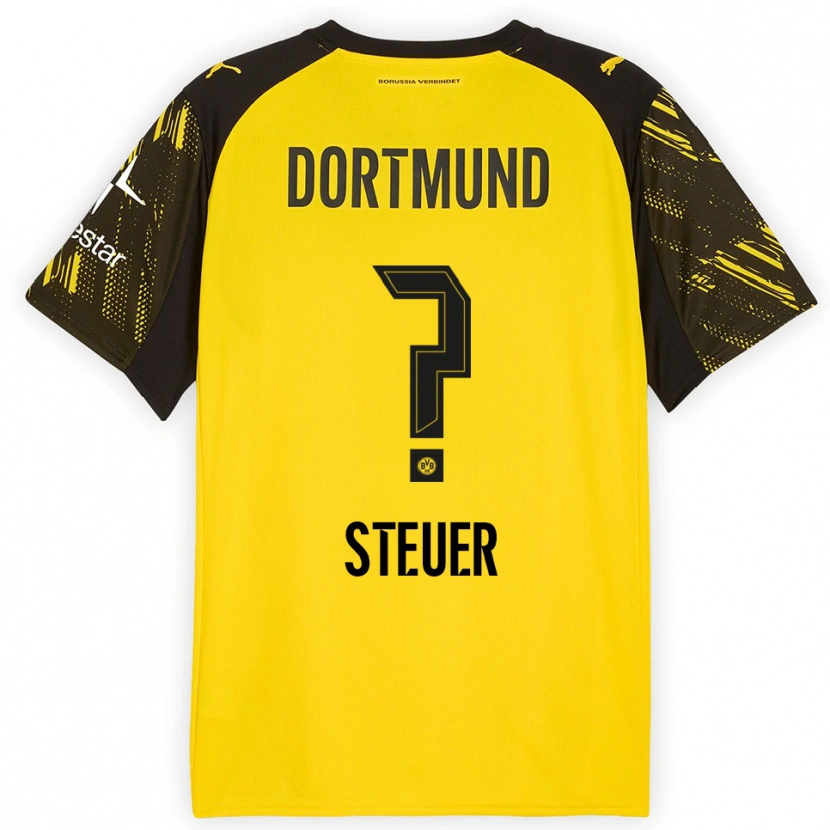 Danxen Kid Etienne Steuer #0 Yellow Black Home Jersey 2025/26 T-Shirt