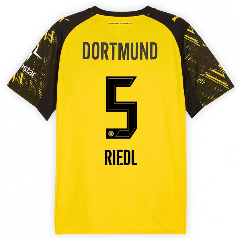 Danxen Kid Jan-Luca Riedl #5 Yellow Black Home Jersey 2025/26 T-Shirt