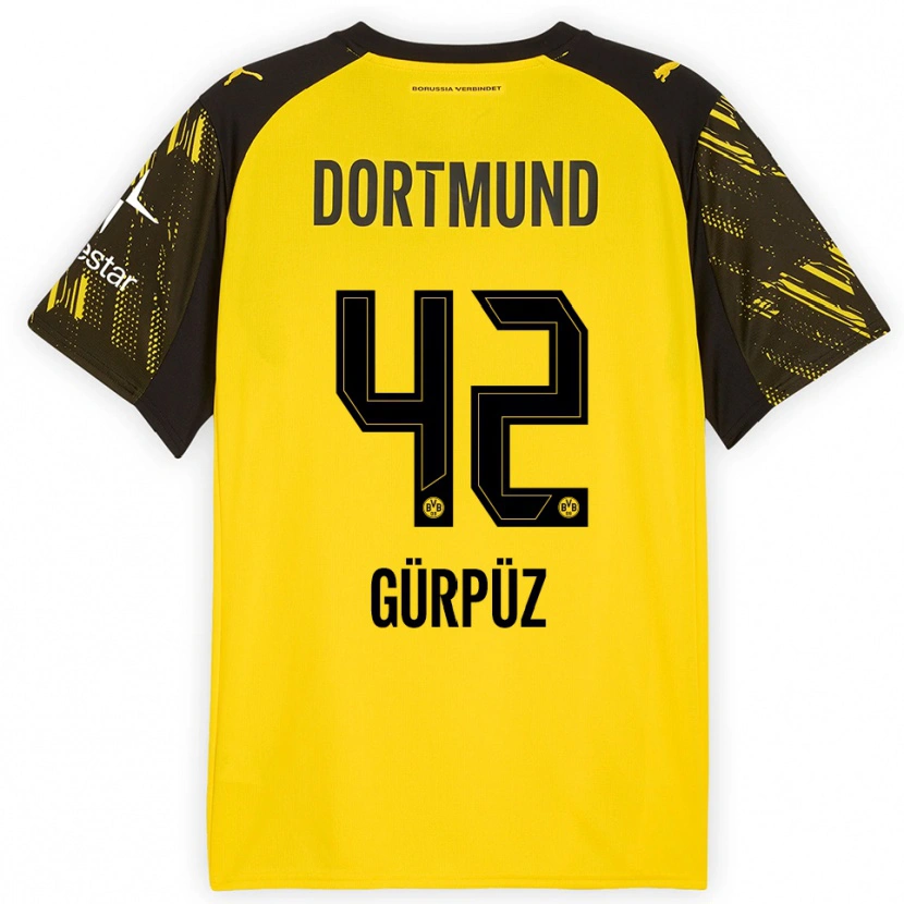 Danxen Kid Goktan Gurpuz #42 Yellow Black Home Jersey 2025/26 T-Shirt