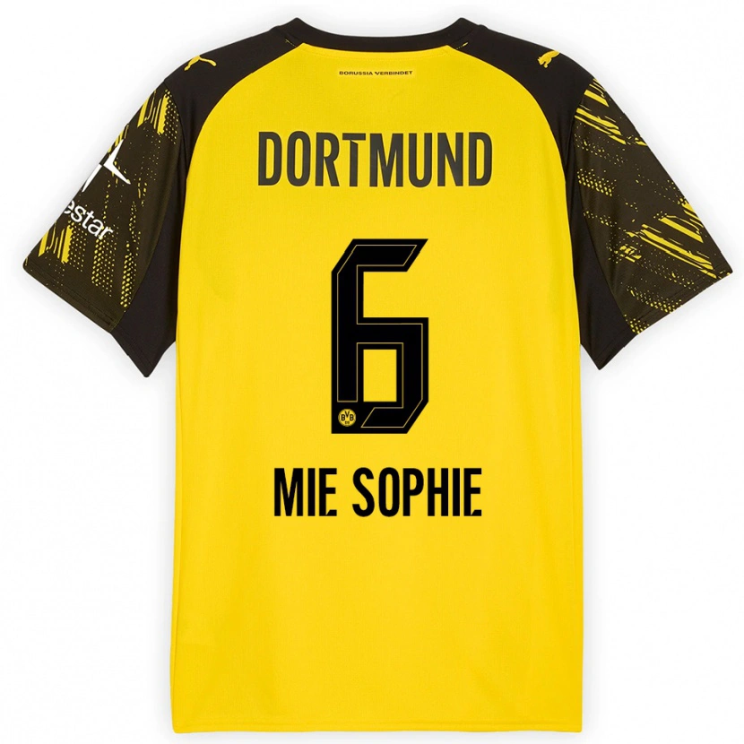 Danxen Kid Sando Mie Sophie #6 Yellow Black Home Jersey 2025/26 T-Shirt