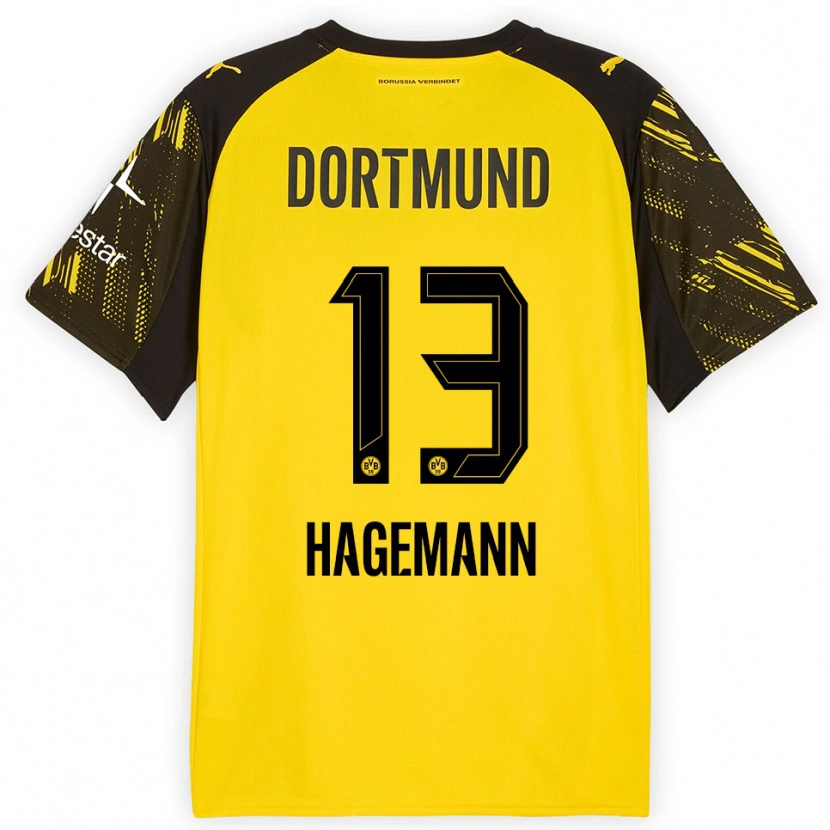 Danxen Kid Keron Hagemann #13 Yellow Black Home Jersey 2025/26 T-Shirt