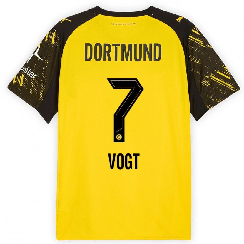 Danxen Kid Levin Vogt #7 Yellow Black Home Jersey 2025/26 T-Shirt