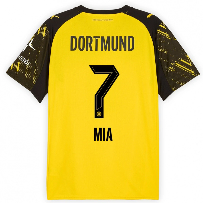 Danxen Kid Zschocke Mia #7 Yellow Black Home Jersey 2025/26 T-Shirt