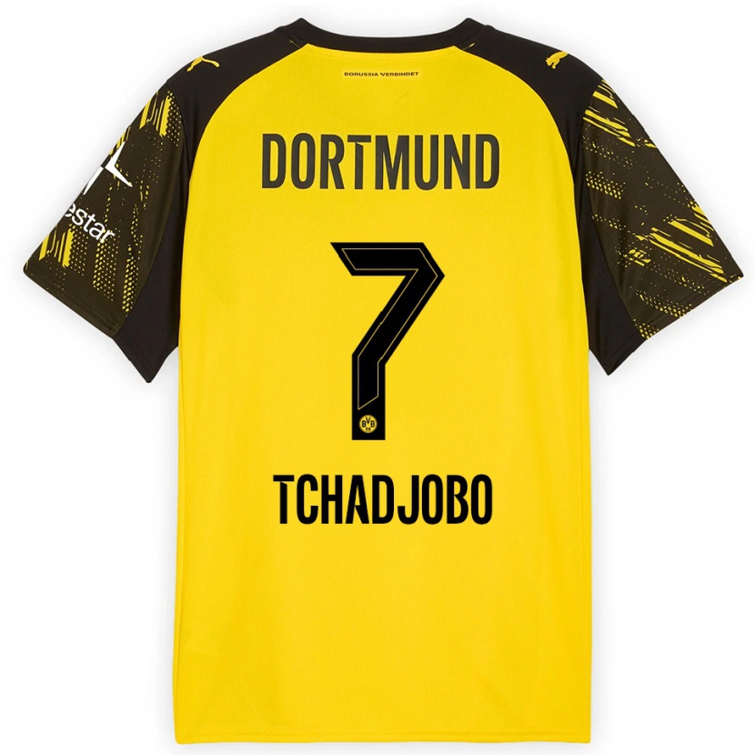 Danxen Kid Dia Tchadjobo #7 Yellow Black Home Jersey 2025/26 T-Shirt