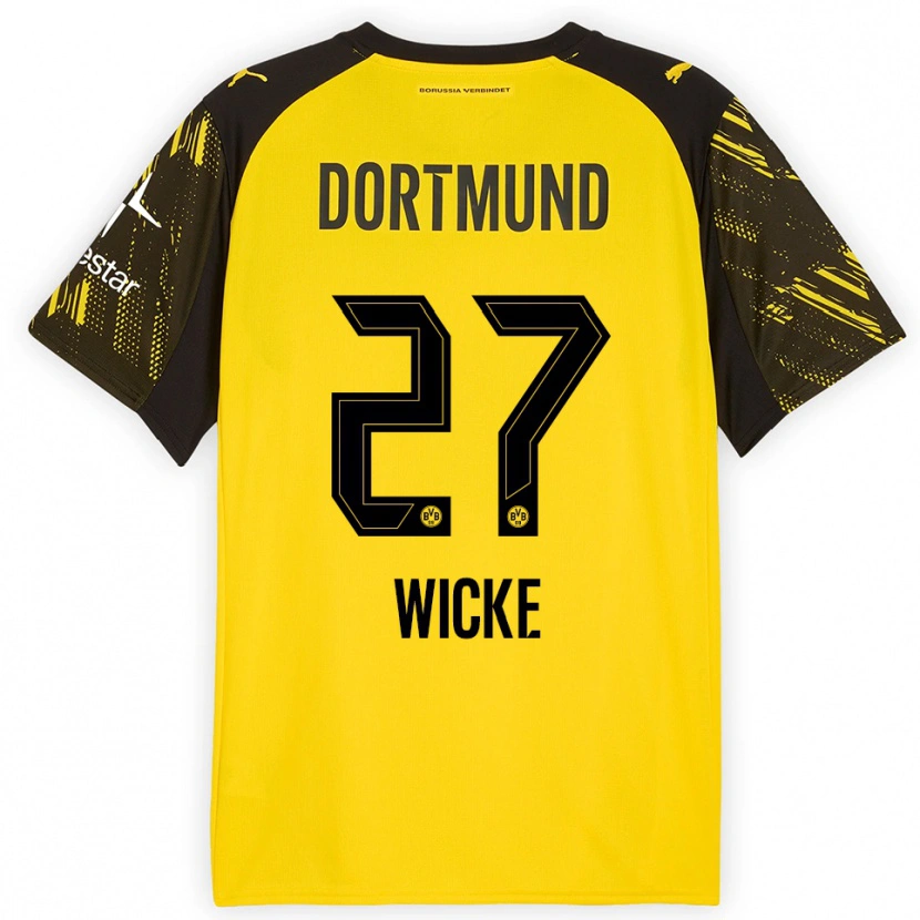 Danxen Kid Nova Wicke #27 Yellow Black Home Jersey 2025/26 T-Shirt