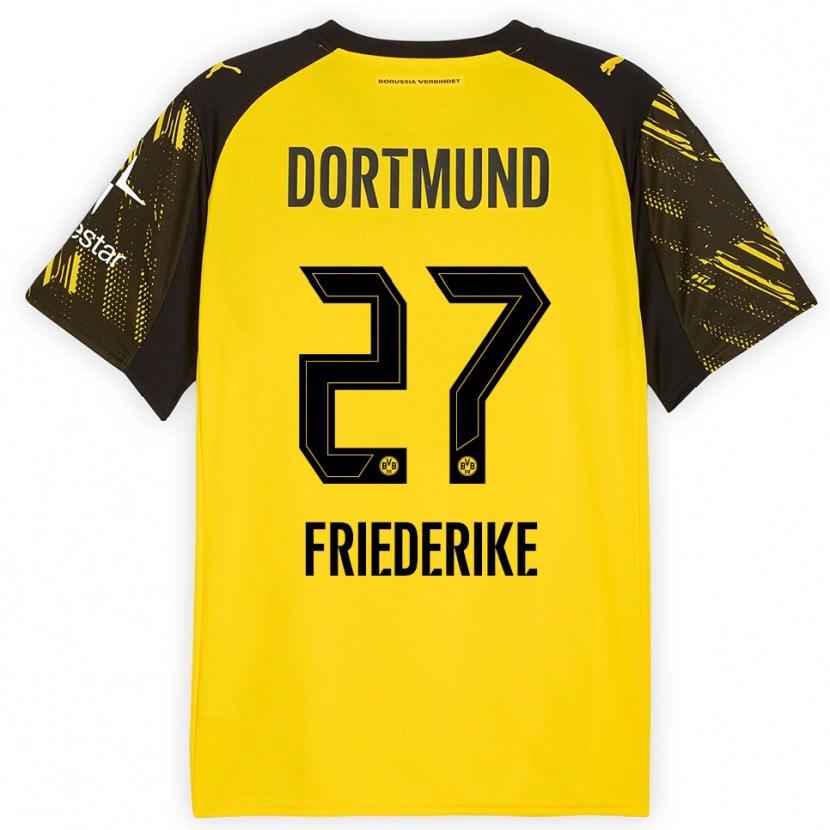 Danxen Kid Burczik Friederike #27 Yellow Black Home Jersey 2025/26 T-Shirt