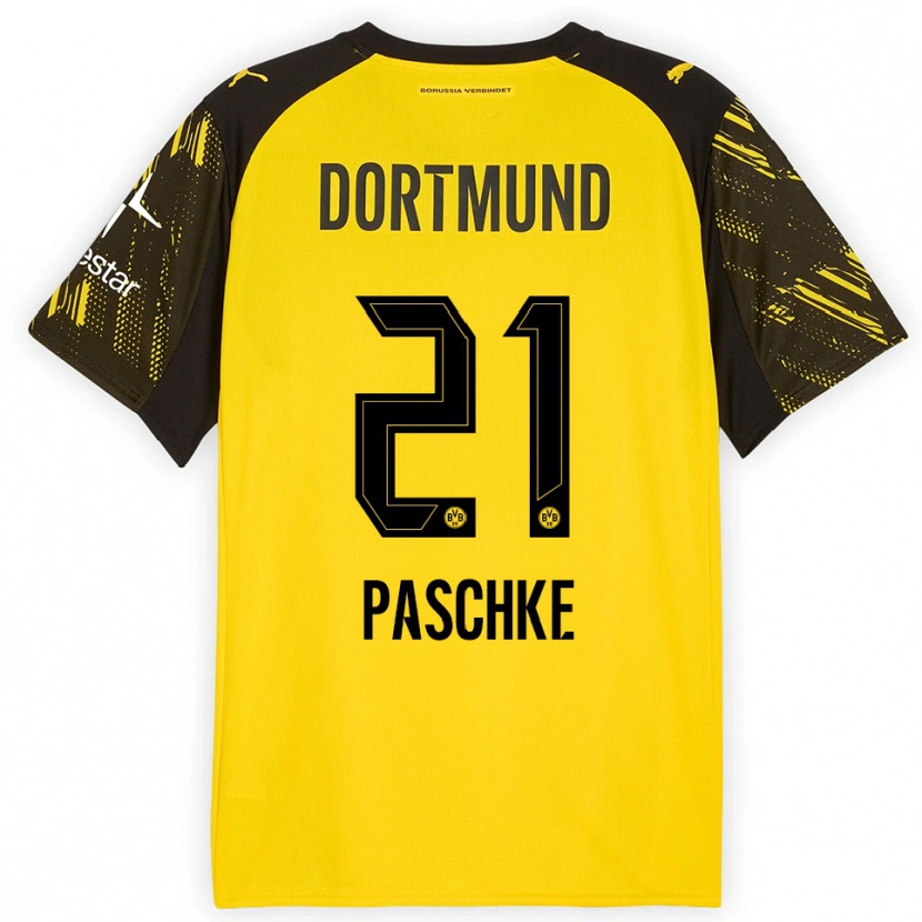 Danxen Kid Felix Paschke #21 Yellow Black Home Jersey 2025/26 T-Shirt