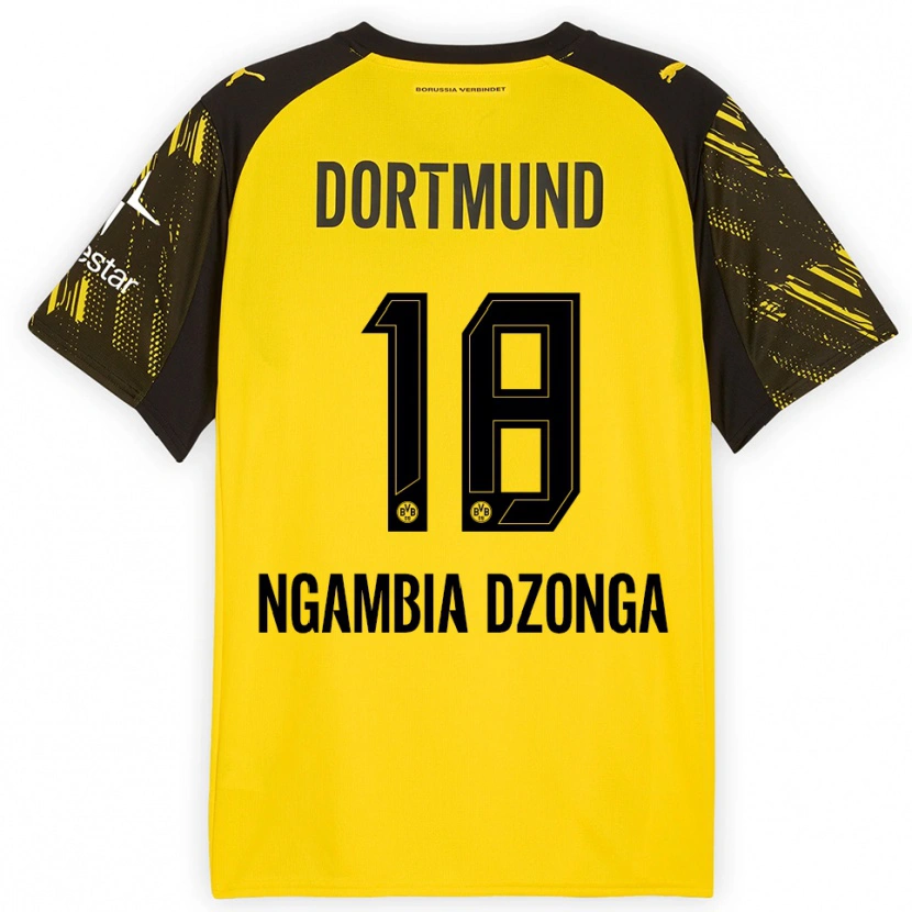 Danxen Kid Diego Ngambia #18 Yellow Black Home Jersey 2025/26 T-Shirt