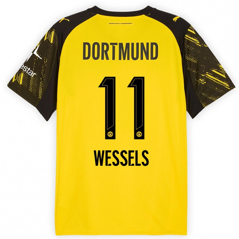 Danxen Kid Arne Wessels #11 Yellow Black Home Jersey 2025/26 T-Shirt