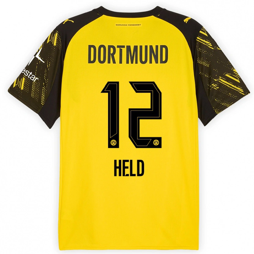 Danxen Kid Aaron Held #12 Yellow Black Home Jersey 2025/26 T-Shirt