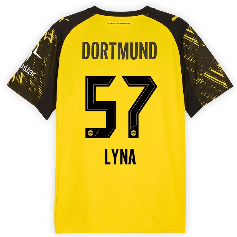 Danxen Kid Schwarz Lyna #57 Yellow Black Home Jersey 2025/26 T-Shirt