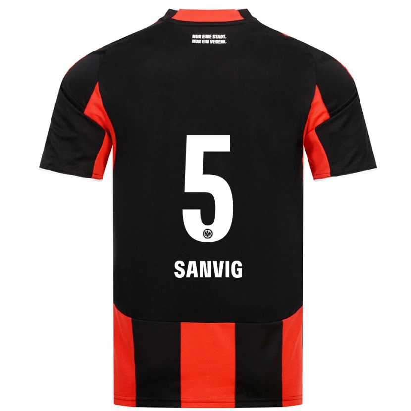 Danxen Kid Pernille Sanvig #5 Black Red Home Jersey 2025/26 T-Shirt
