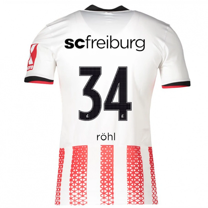 Danxen Kid Merlin Röhl #34 White Red Home Jersey 2025/26 T-Shirt