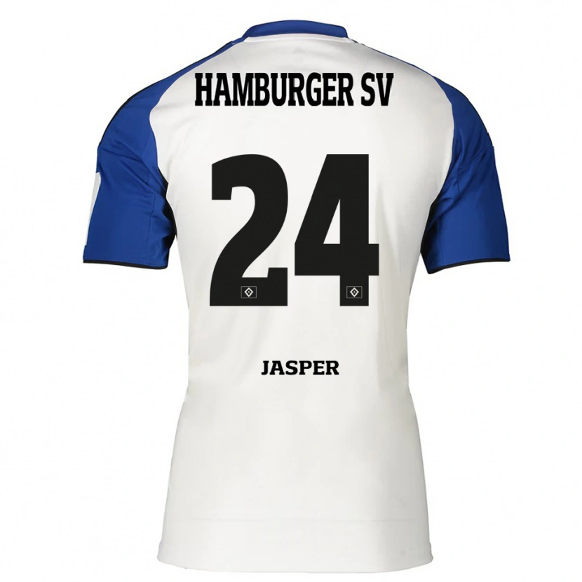 Danxen Kid Jan-Lukas Jasper #24 White Blue Home Jersey 2025/26 T-Shirt