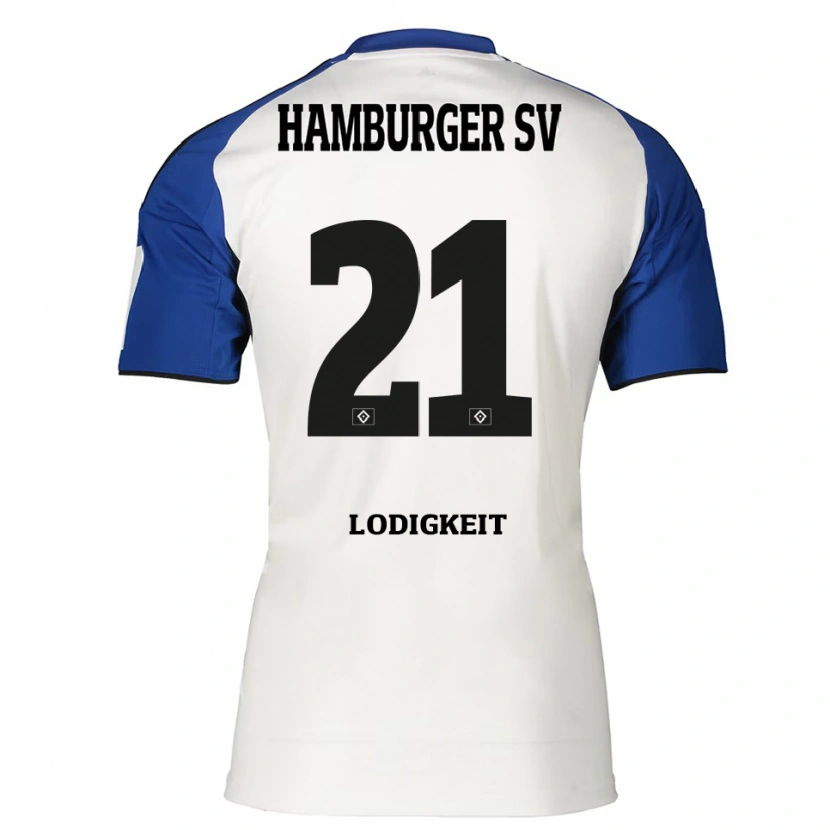 Danxen Kid Luis Lodigkeit #21 White Blue Home Jersey 2025/26 T-Shirt