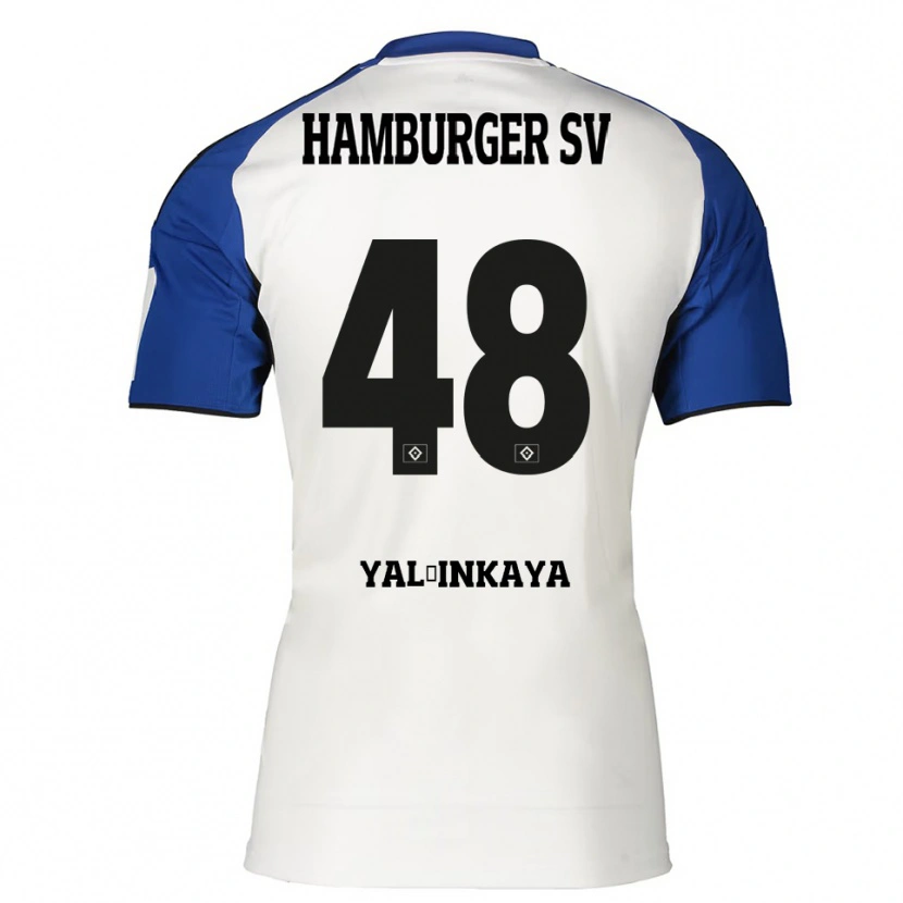 Danxen Kid Bilal Yalcinkaya #48 White Blue Home Jersey 2025/26 T-Shirt