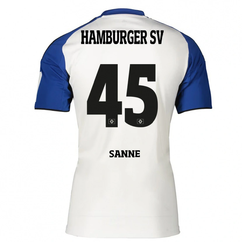 Danxen Kid Tom Sanne #45 White Blue Home Jersey 2025/26 T-Shirt